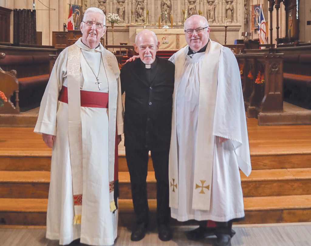 Three priests in the Cathedral of St. John the Baptist, St. John's, Newfoundland.